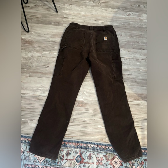 Carhartt ladies l RUGGED FLEX® LOOSF FIT CANVAS DOUBLE-FRONT WORK PANTS - Picture 2 of 5